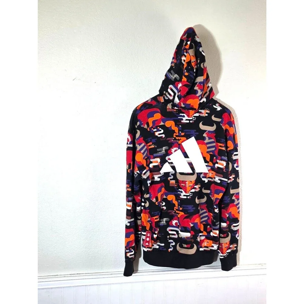 Adidas Chinese New Year Hoodie Mens Small Year of the Ox Graphic Pullover